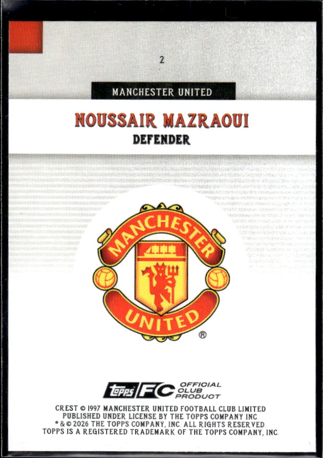 Manchester United Team Set #2 Noussair Mazraoui First Team