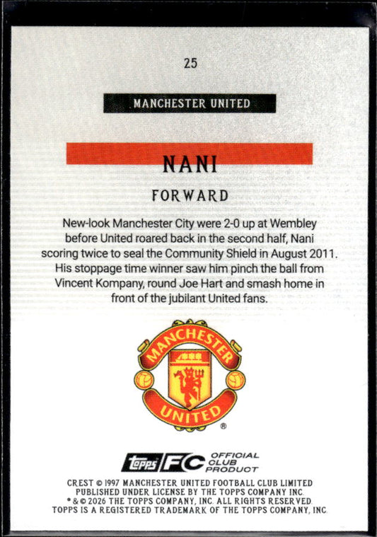 Manchester United Team Set #25 Nani Bona Fide