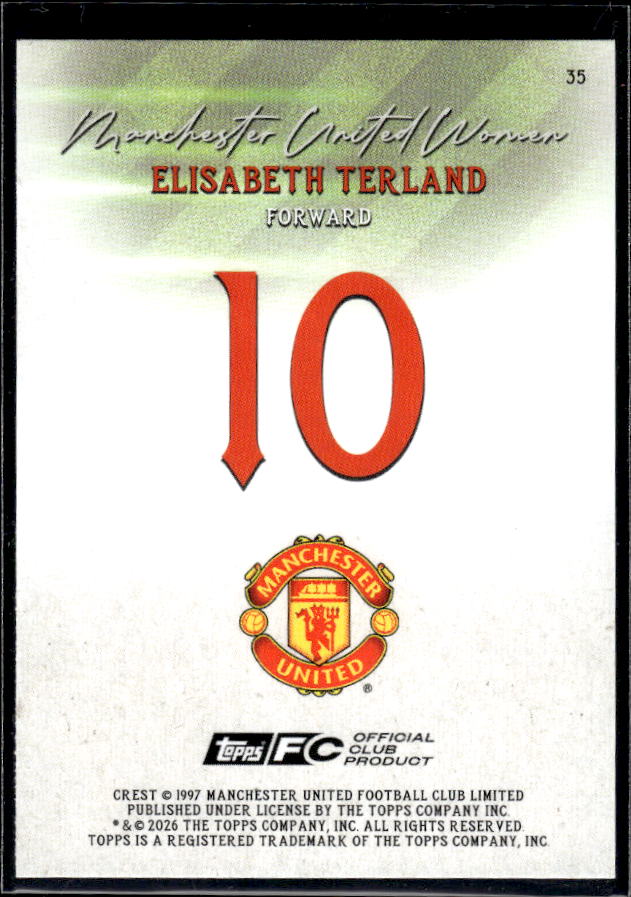 Manchester United Team Set #10 Elisabeth Terland Pitch Pursuits