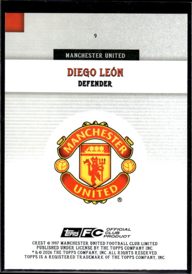 Manchester United Team Set #9 Diego Leon Rookie First Team
