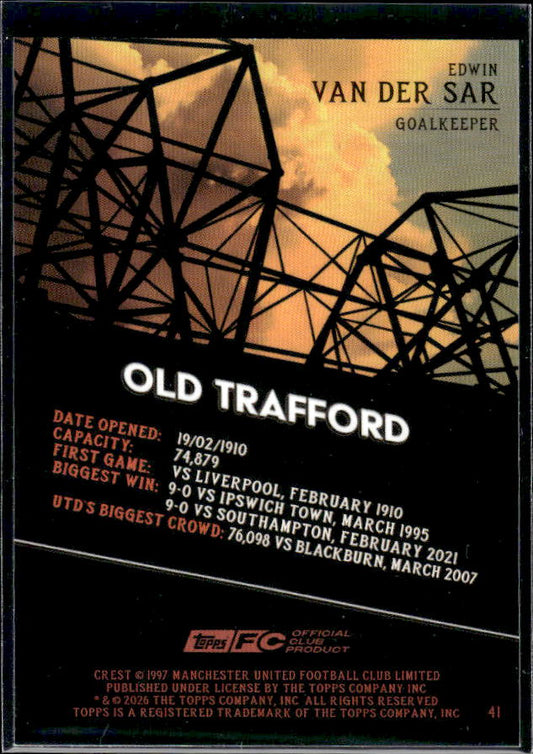 Manchester United Team Set Edwin Van Der Sar United Road