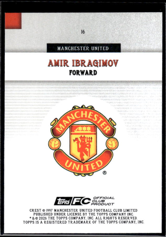 Manchester United Team Set #16 Amir Ibragimov Rookie First Team Static