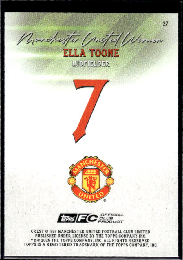 Manchester United Team Set #7 Ella Toone Pitch Pursuits