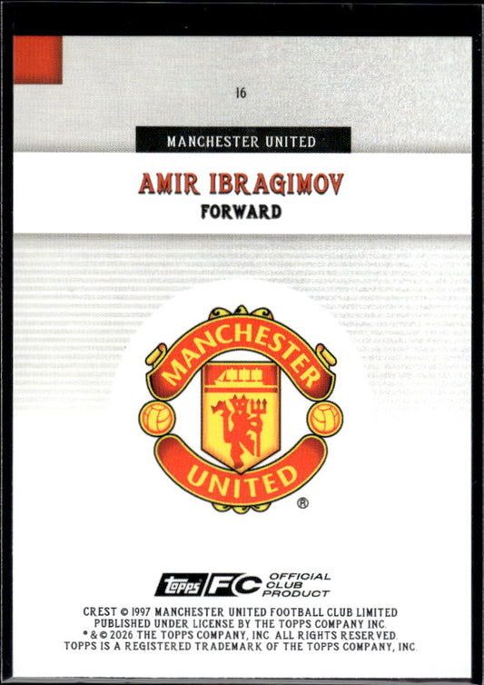 Manchester United Team Set #16 Amir Ibragimov Rookie First Team
