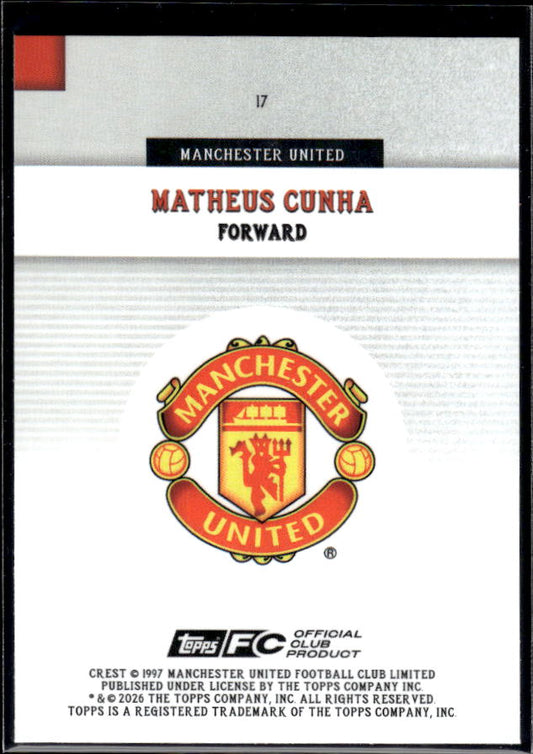 Manchester United Team Set #17 Matheus Cunha Holo