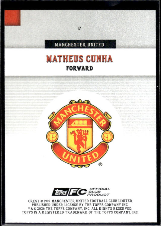 Manchester United Team Set #17 Matheus Cunha First Team
