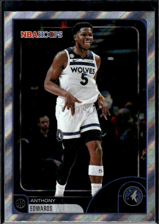 2025-26 Hoops #195 Anthony Edwards Base Variation