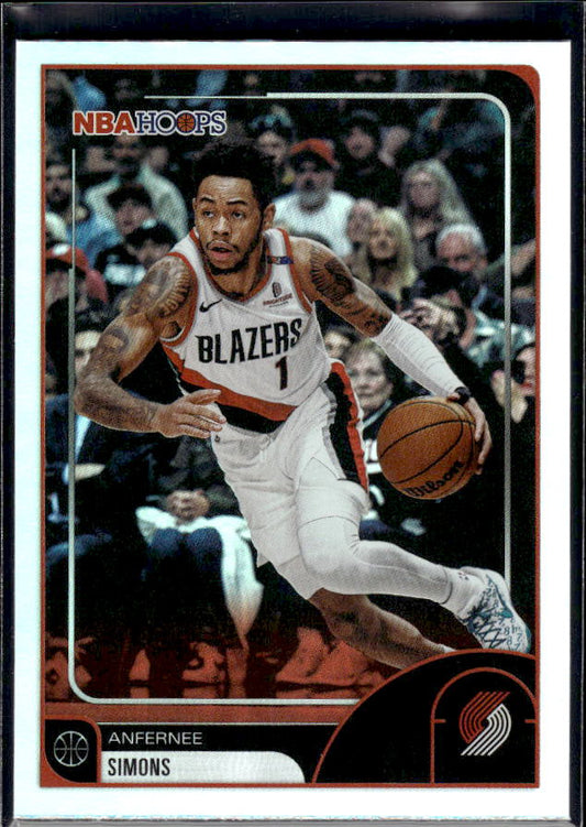 2025-26 Hoops #95 Anfernee Simons Base – front