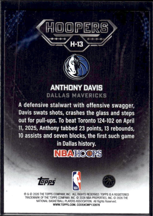 2025-26 Hoops #H-13 Anthony Davis Hoopers – back