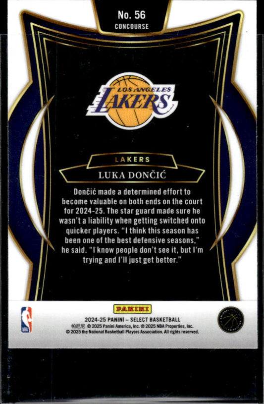 2024-25 Panini Select #56 Luka Doncic - baksida