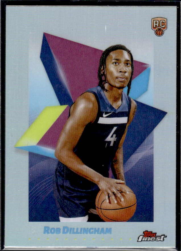 2024-25 Finest #61 Rob Dillingham Sky Blue Refractor - framsida