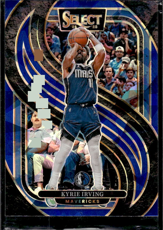 2024-25 Panini Select #148 Kyrie Irving Red Cracked Ice Prizm - framsida