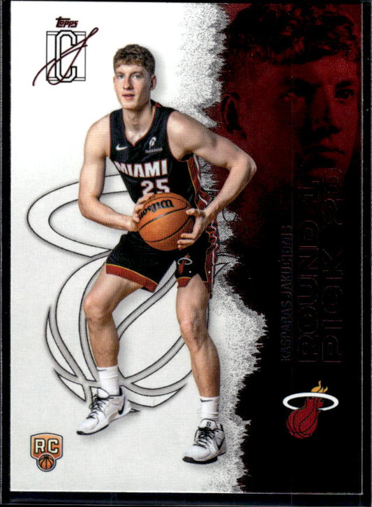 2025-26 Topps Signature Class #116 Kasparas Jakučionis - framsida