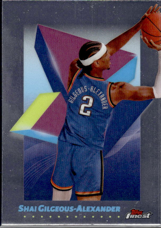 2024-25 Finest #67 Shai Gilgeous-Alexander Sky Blue Refractor - framsida