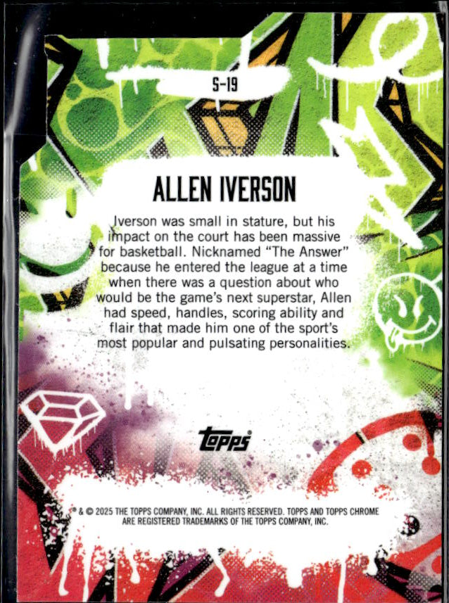 2024-25 Finest #S-19 Allen Iverson Showstoppers - baksida