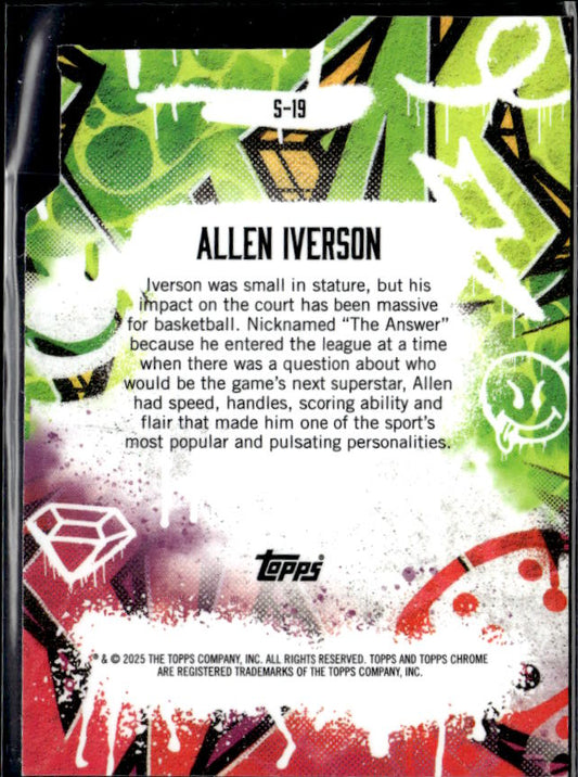 2024-25 Finest #S-19 Allen Iverson Showstoppers - baksida