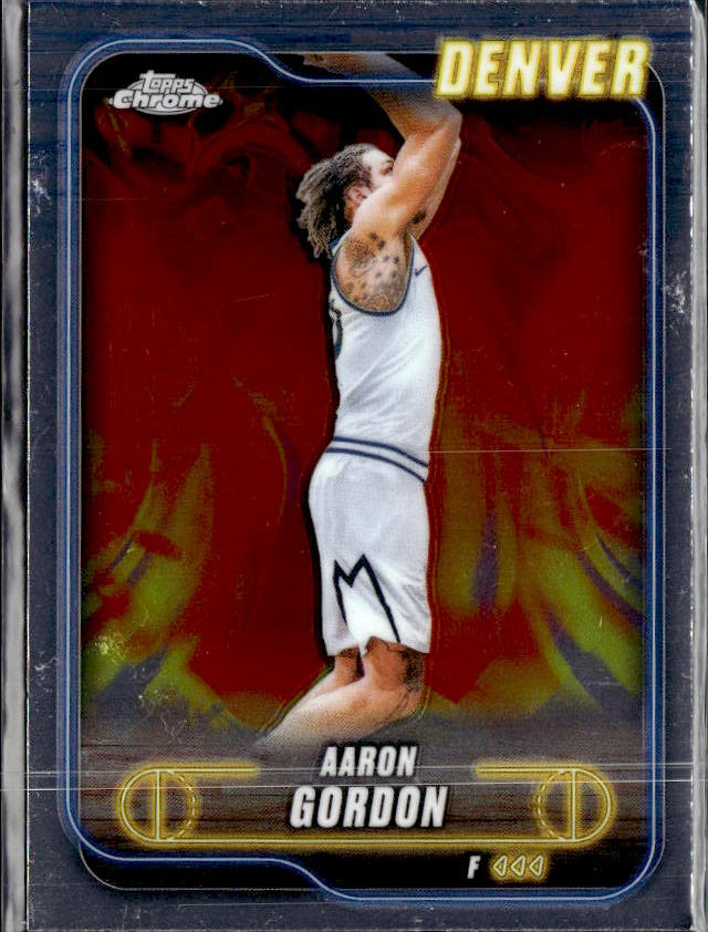 2024-25 Topps Chrome #62 Aaron Gordon Magenta Refractor - framsida