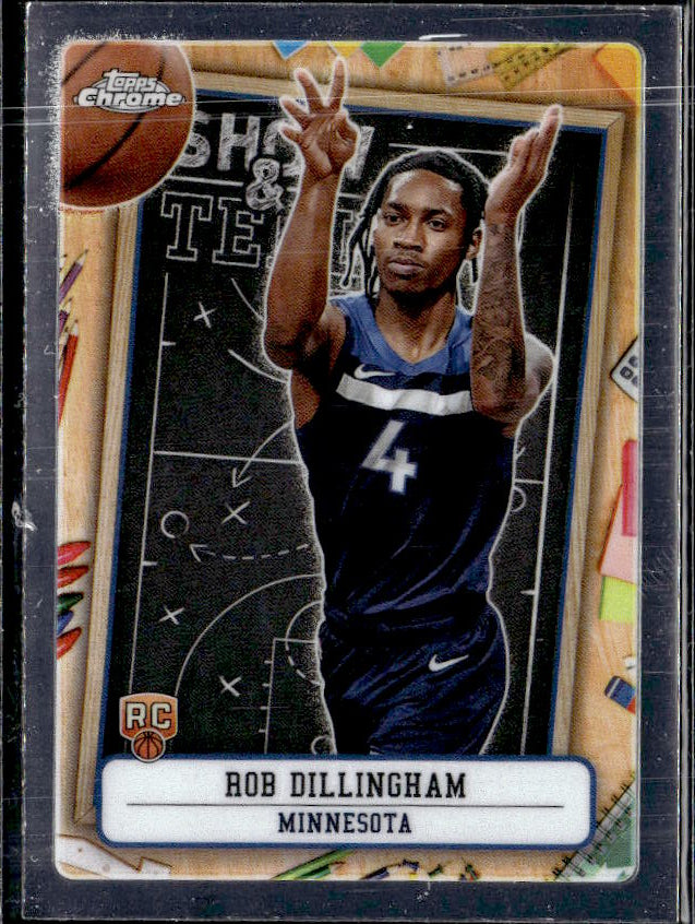 2024-25 Topps Chrome #ST-15 Rob Dillingham Show and Tell - framsida