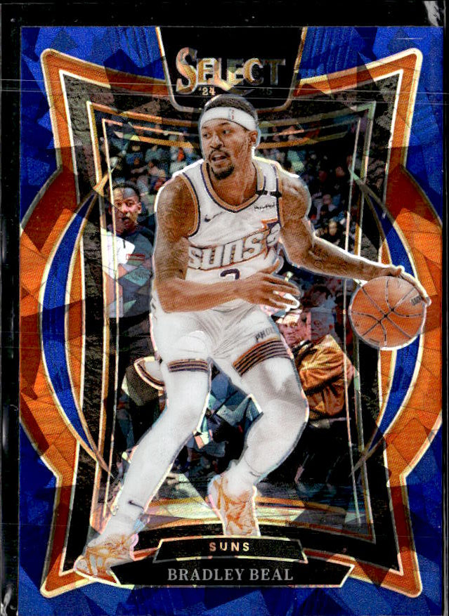 2024-25 Panini Select #12 Bradley Beal Blue Cracked Ice Prizm - framsida