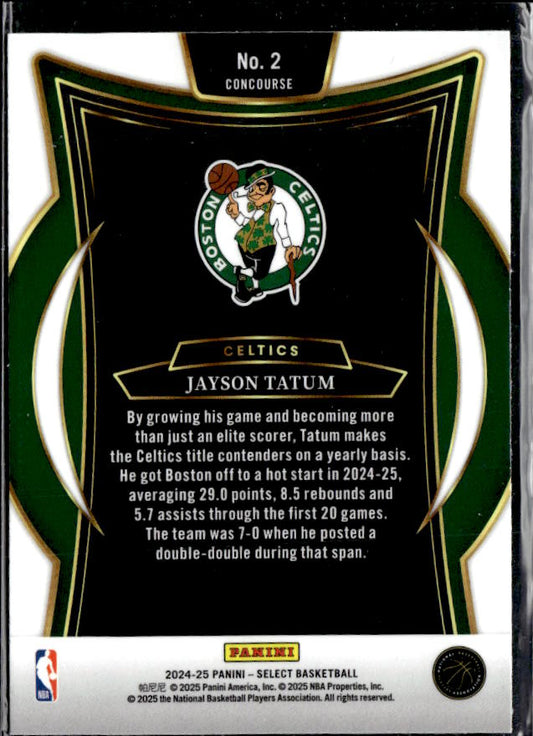 2024-25 Panini Select #2 Jayson Tatum Blue (Retail) - baksida