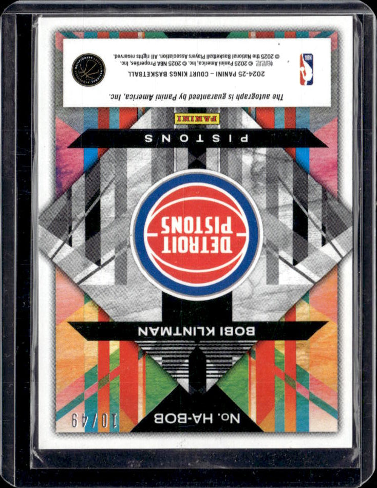 2024-25 Panini Court Kings #HA-BOB Bobi Klintman Heir Apparent #/125 - baksida