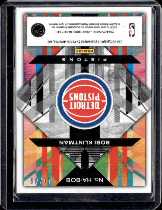 2024-25 Panini Court Kings #HA-BOB Bobi Klintman Heir Apparent #/125 - baksida
