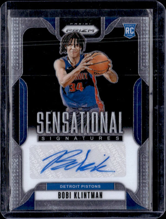 2024-25 Panini Prizm #SS-BKP Bobi Klintman Sensational Signatures Prizms Choice Nebula #/1 - framsida