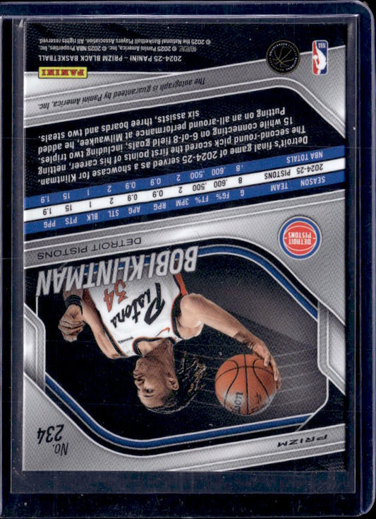 2024-25 Panini Prizm Black #234 Bobi Klintman - baksida