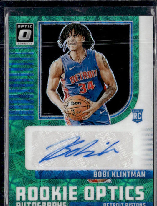 2024-25 Donruss Optic #ROA-KLT Bobi Klintman Rookie Optics Autographs Green International #/25 - framsida