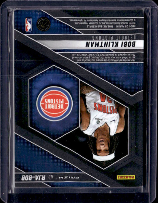 2024-25 Panini Select #RJA-BOB Bobi Klintman Rookie Jersey Autographs #/199 - baksida