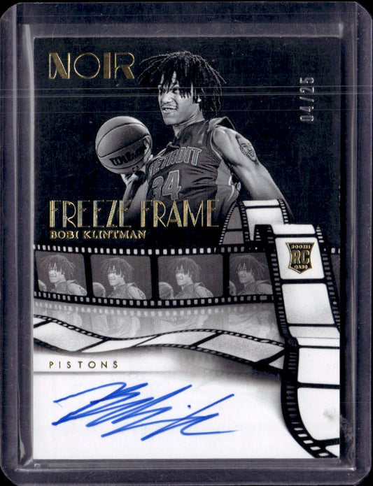 2024-25 Panini Noir #FFS-BKL Bobi Klintman Freeze Frame Signatures Holo Gold #/10 - framsida