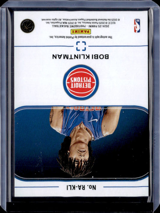2024-25 Panini Photogenic #RA-KLI Bobi Klintman Rookie Autographs #/149 - baksida