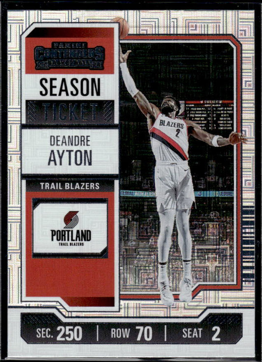 2023-24 Panini Contenders #89 Deandre Ayton Season Ticket Premium Edition - framsida