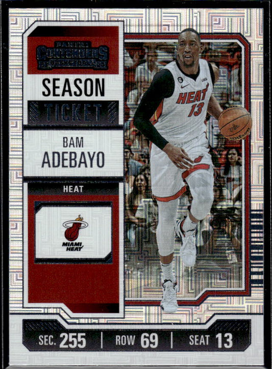 2023-24 Panini Contenders #78 Bam Adebayo Season Ticket Premium Edition - framsida