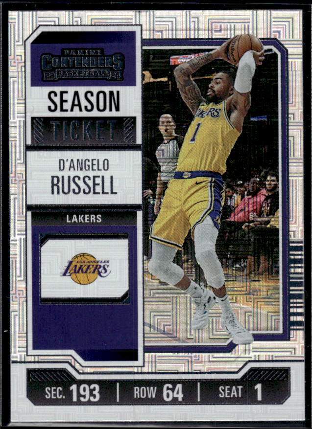 2023-24 Panini Contenders #63 D'Angelo Russell Season Ticket Premium Edition - framsida