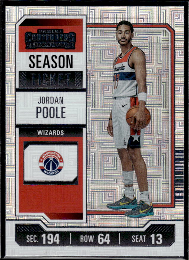 2023-24 Panini Contenders #21 Jordan Poole Season Ticket Premium Edition - framsida