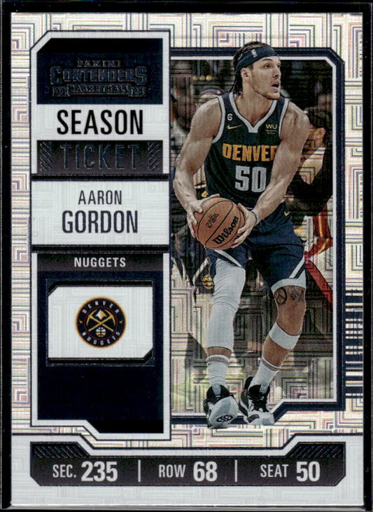 2023-24 Panini Contenders #47 Aaron Gordon Season Ticket Premium Edition - framsida