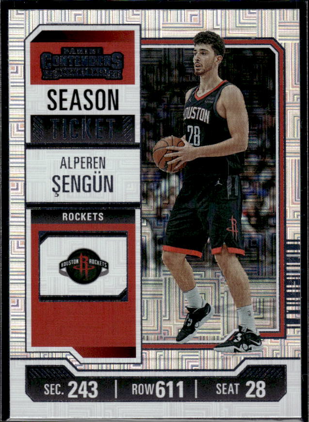 2023-24 Panini Contenders #36 Alperen Sengun Season Ticket Premium Edition - framsida