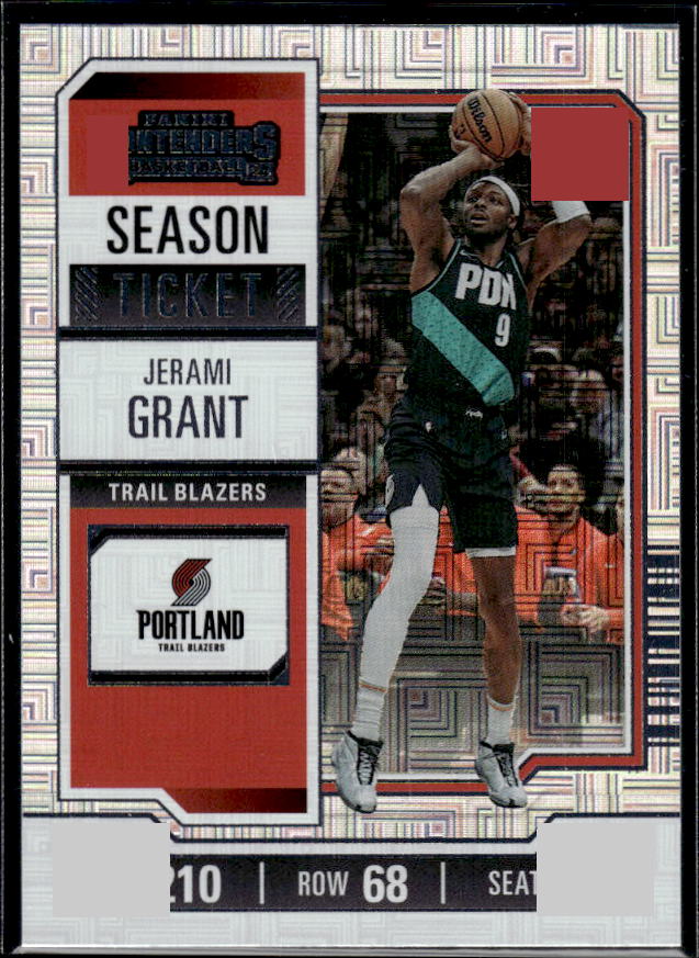 2023-24 Panini Contenders #6 Jerami Grant Season Ticket Premium Edition - framsida