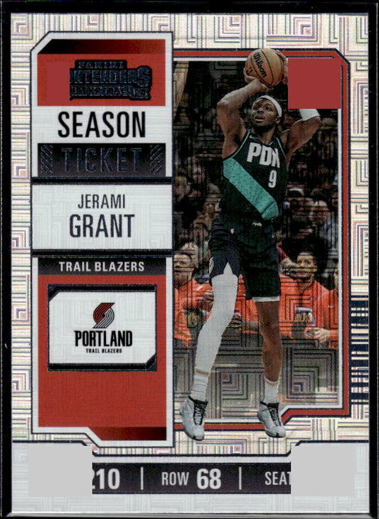 2023-24 Panini Contenders #6 Jerami Grant Season Ticket Premium Edition - framsida