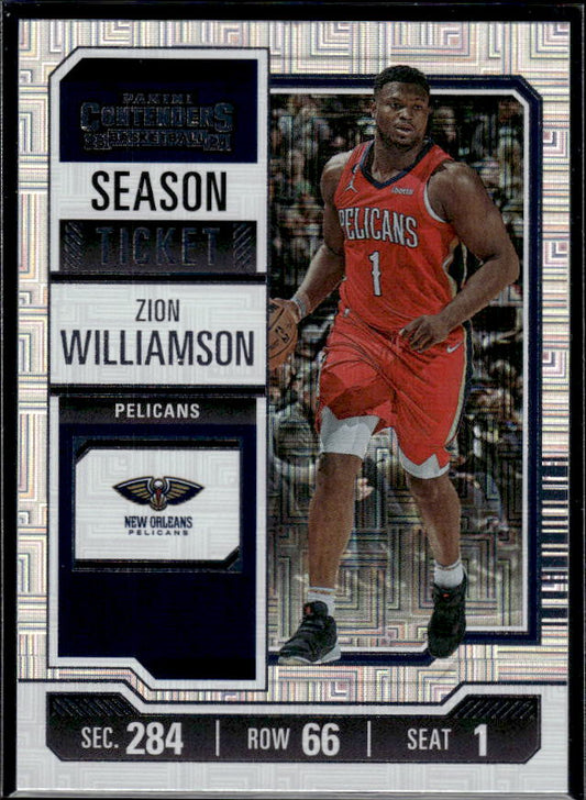 2023-24 Panini Contenders #79 Zion Williamson Season Ticket Premium Edition - framsida