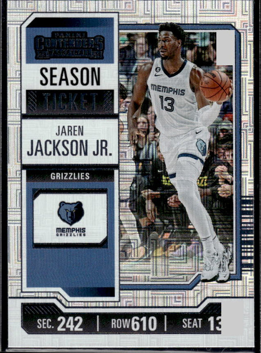 2023-24 Panini Contenders #93 Jaren Jackson Jr. Season Ticket Premium Edition - framsida