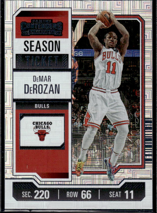 2023-24 Panini Contenders #48 DeMar DeRozan Season Ticket Premium Edition - framsida