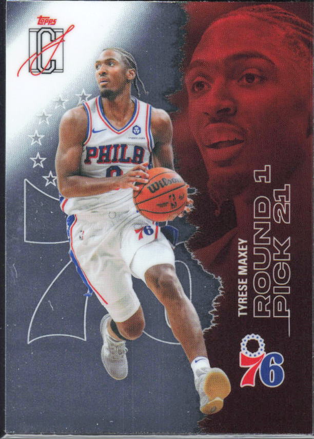2025-26 Topps Signature Class #18 Tyrese Maxey Chrome - framsida