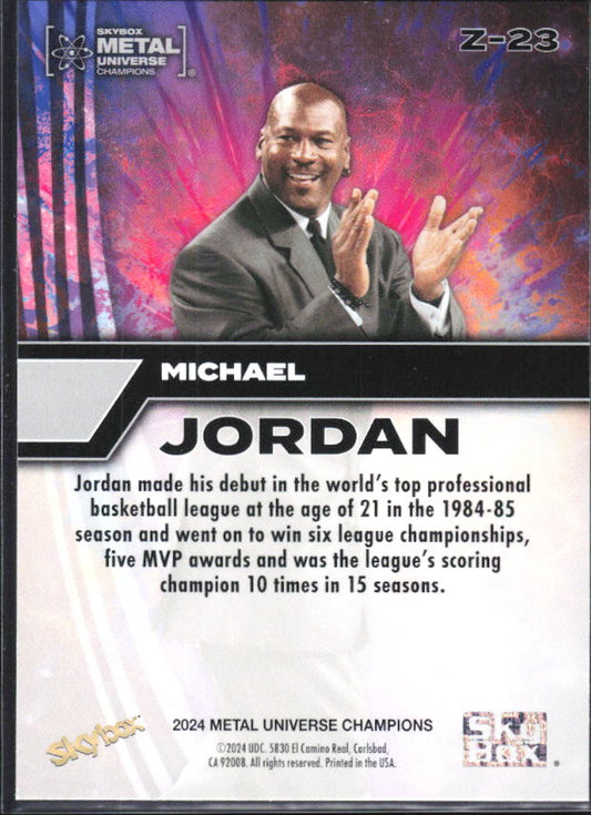 2024 SkyBox Metal Universe Champions #Z-23 Michael Jordan Z-Force - baksida