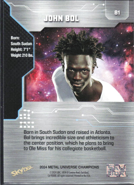 2024 SkyBox Metal Universe Champions #81 John Bol - baksida