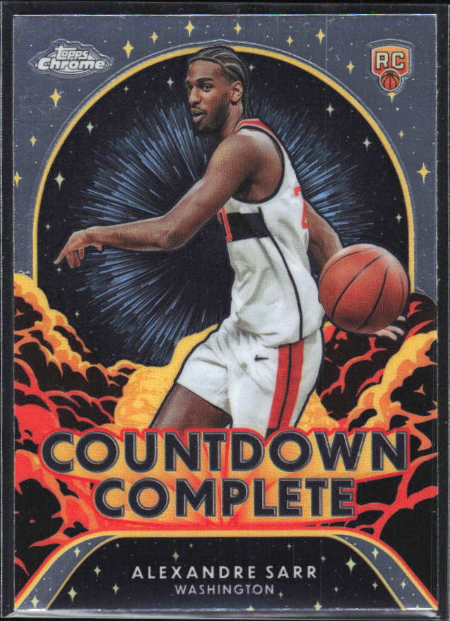 2024-25 Topps Chrome #CC-12 Alexandre Sarr Countdown Complete - framsida
