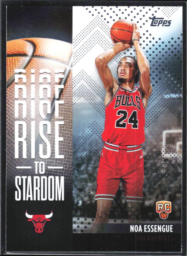 2025-26 Topps #RTS-12 Noa Essengue Rise to Stardom Rainbow Foilboard - framsida
