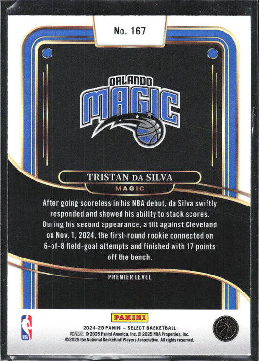 2024-25 Panini Select #167 Tristan da Silva - baksida