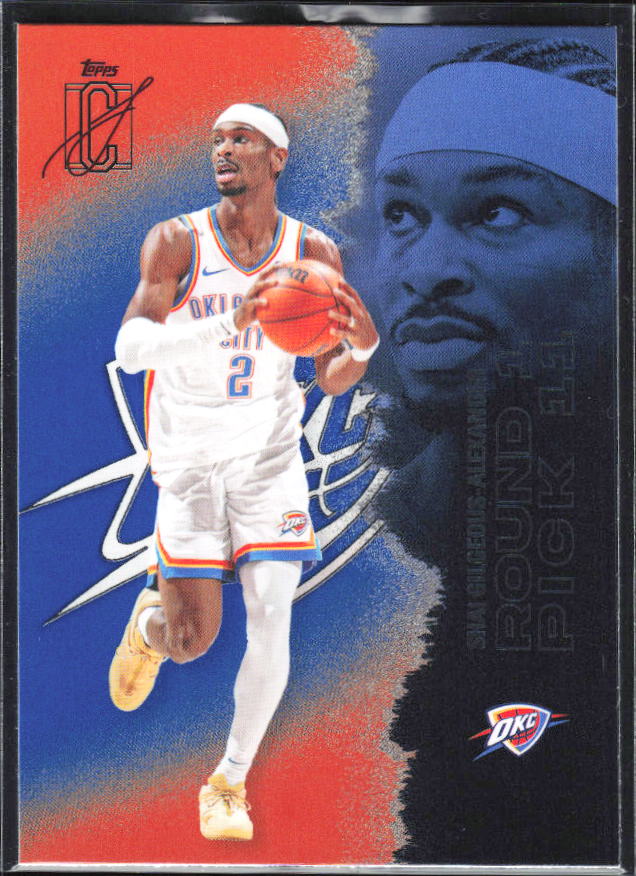 2025-26 Topps Signature Class #54 Shai Gilgeous-Alexander Blue & Orange - framsida
